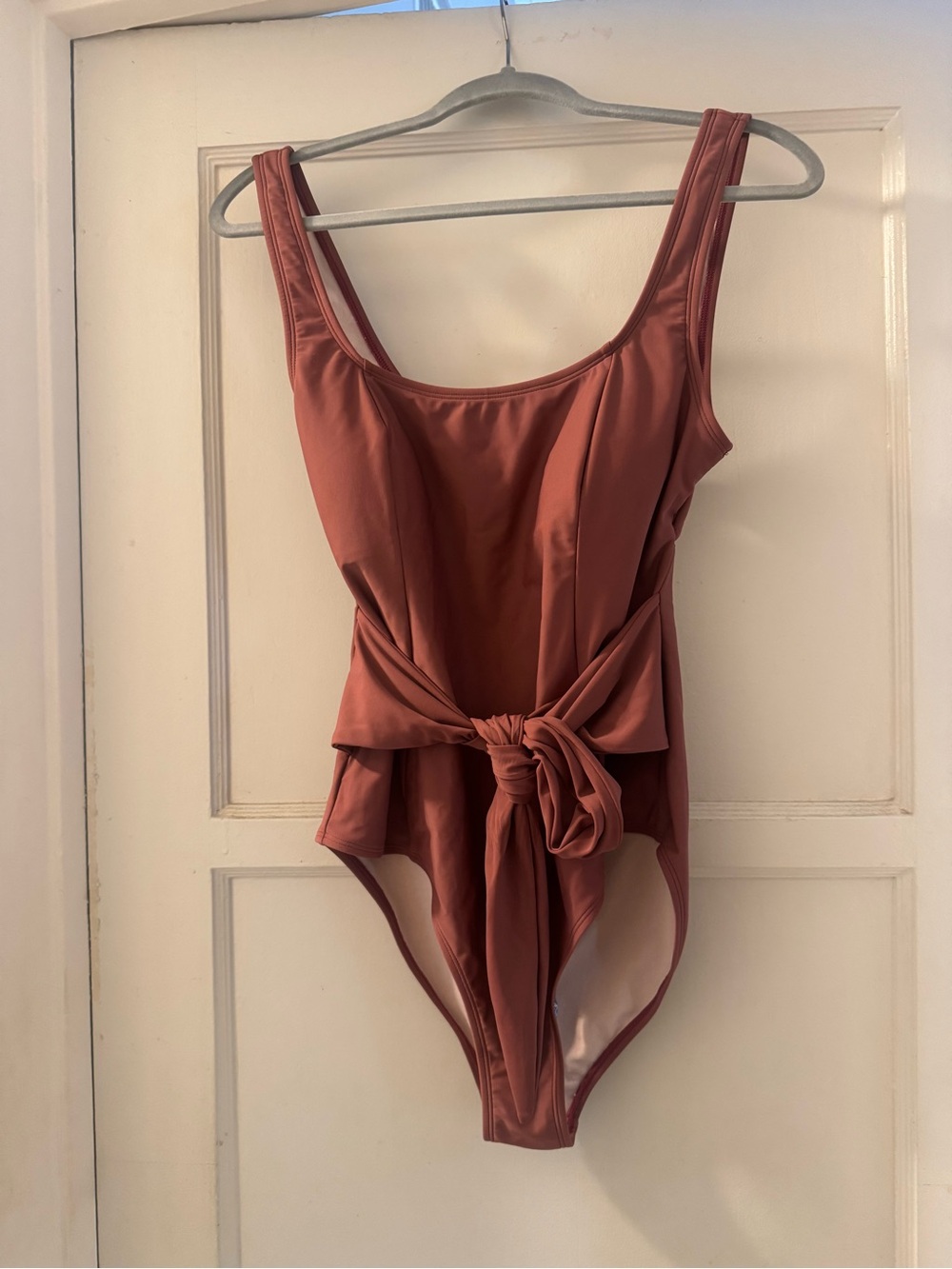 Cupshe mauve One-Piece Swimsuit with Front Tie